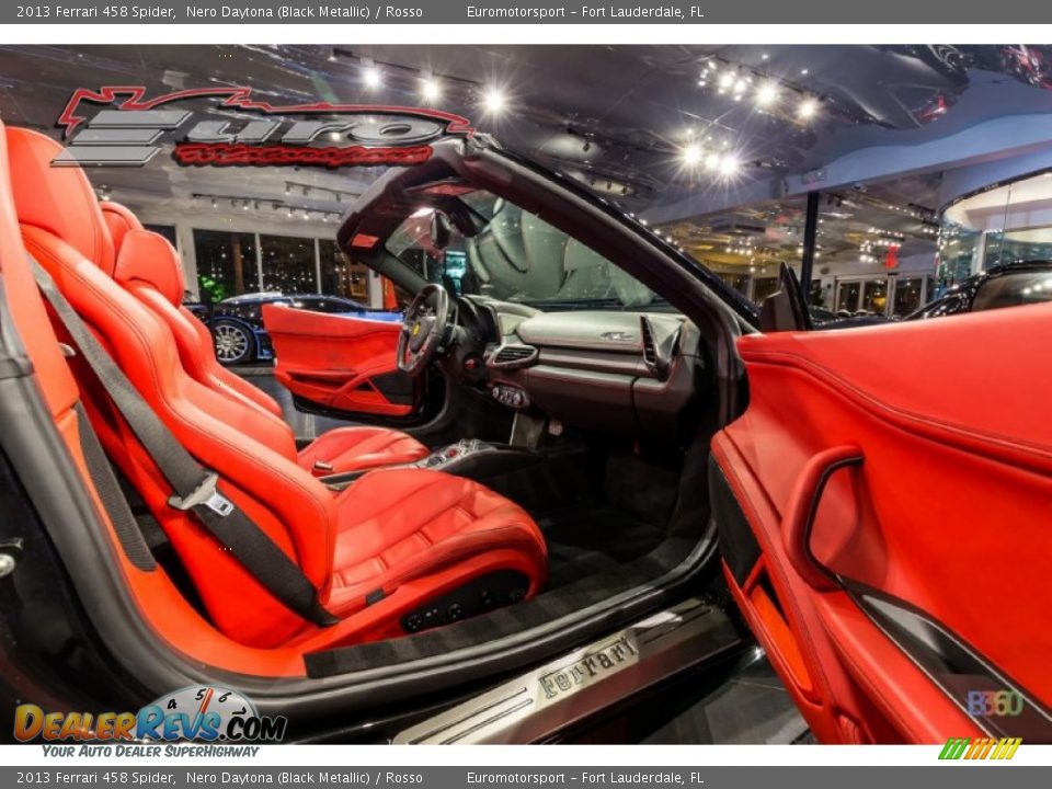 2013 Ferrari 458 Spider Nero Daytona (Black Metallic) / Rosso Photo #41