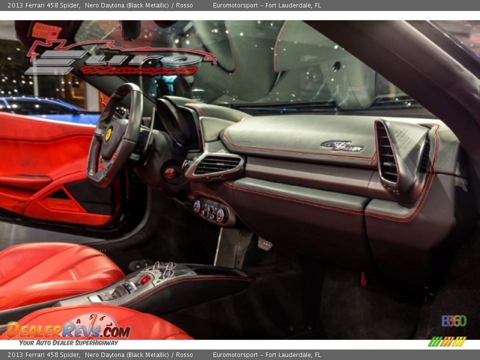 2013 Ferrari 458 Spider Nero Daytona (Black Metallic) / Rosso Photo #43