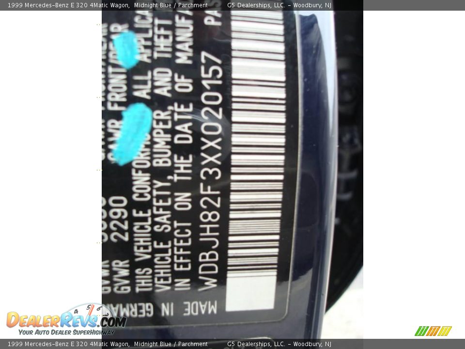 1999 Mercedes-Benz E 320 4Matic Wagon Midnight Blue / Parchment Photo #29