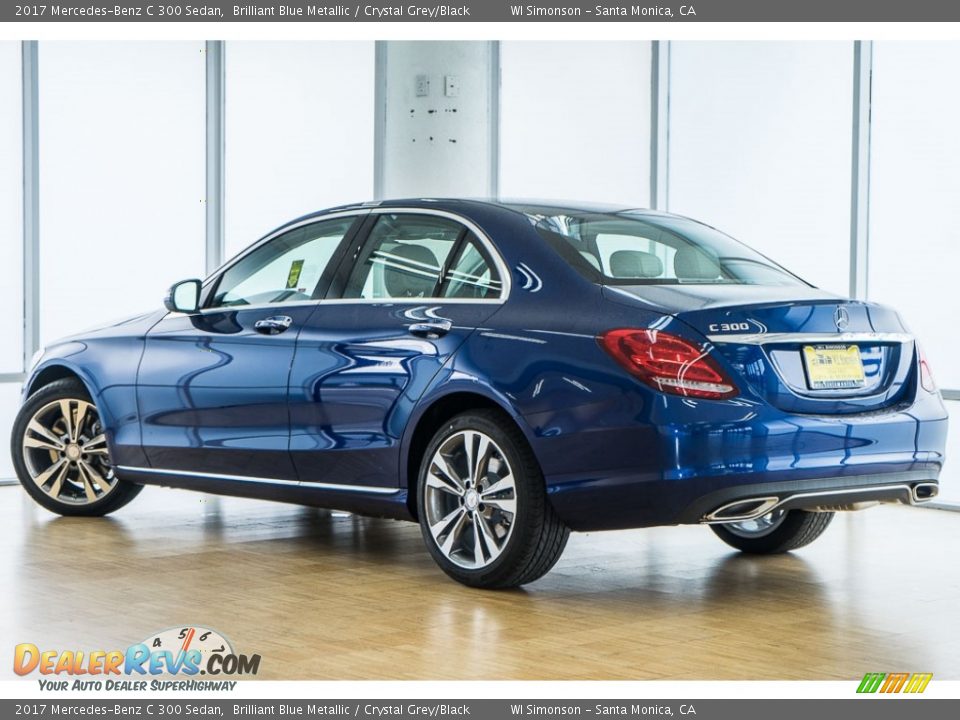 2017 Mercedes-Benz C 300 Sedan Brilliant Blue Metallic / Crystal Grey/Black Photo #2