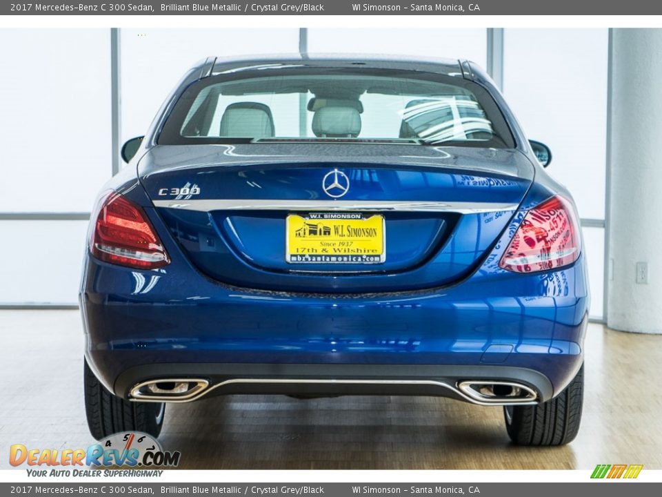 2017 Mercedes-Benz C 300 Sedan Brilliant Blue Metallic / Crystal Grey/Black Photo #3