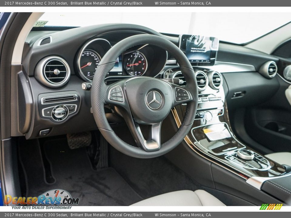 2017 Mercedes-Benz C 300 Sedan Brilliant Blue Metallic / Crystal Grey/Black Photo #4
