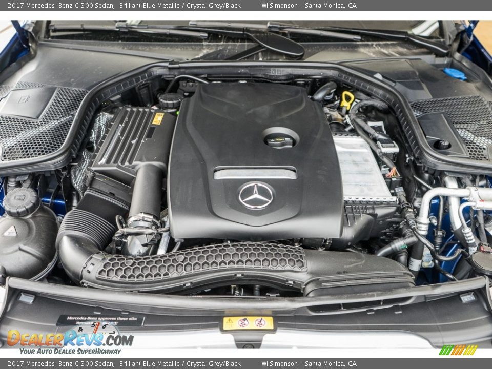 2017 Mercedes-Benz C 300 Sedan Brilliant Blue Metallic / Crystal Grey/Black Photo #8