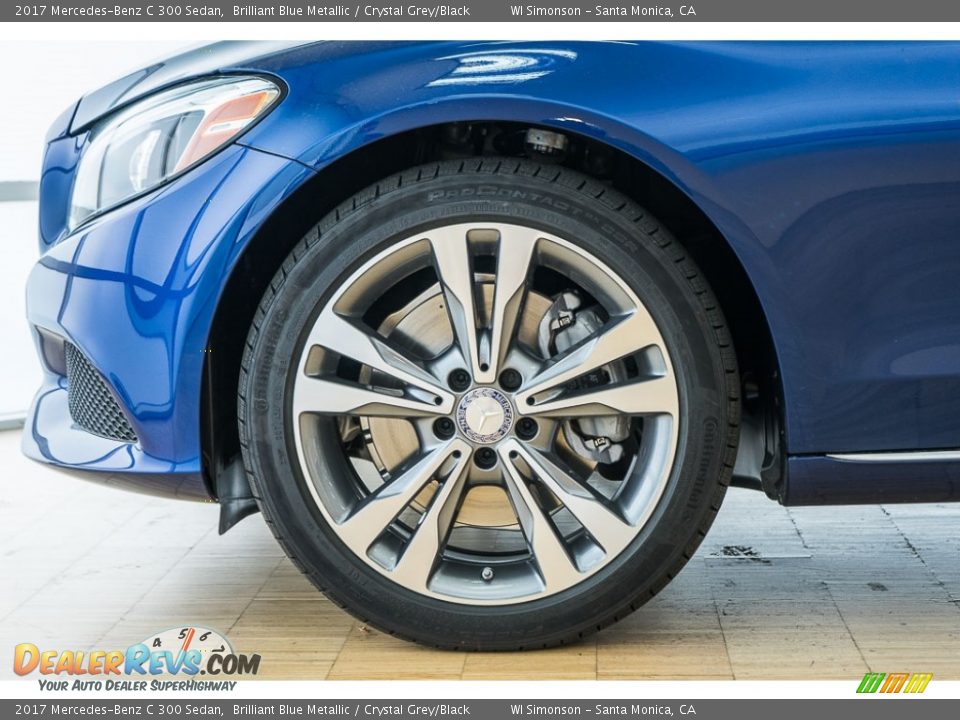 2017 Mercedes-Benz C 300 Sedan Brilliant Blue Metallic / Crystal Grey/Black Photo #9