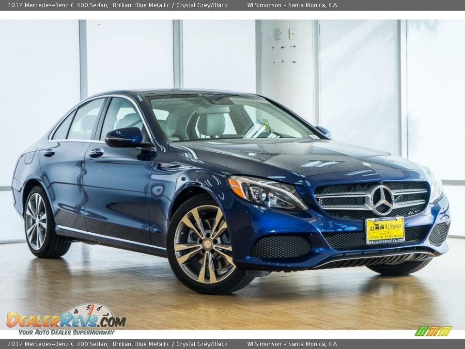 2017 Mercedes-Benz C 300 Sedan Brilliant Blue Metallic / Crystal Grey/Black Photo #11