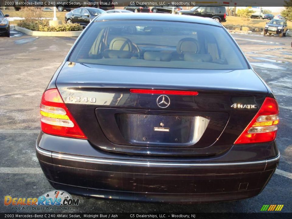 2003 Mercedes-Benz C 240 4Matic Sedan Midnight Blue / Ash Photo #8
