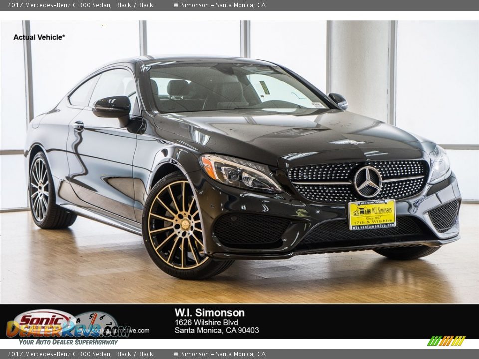 2017 Mercedes-Benz C 300 Sedan Black / Black Photo #1