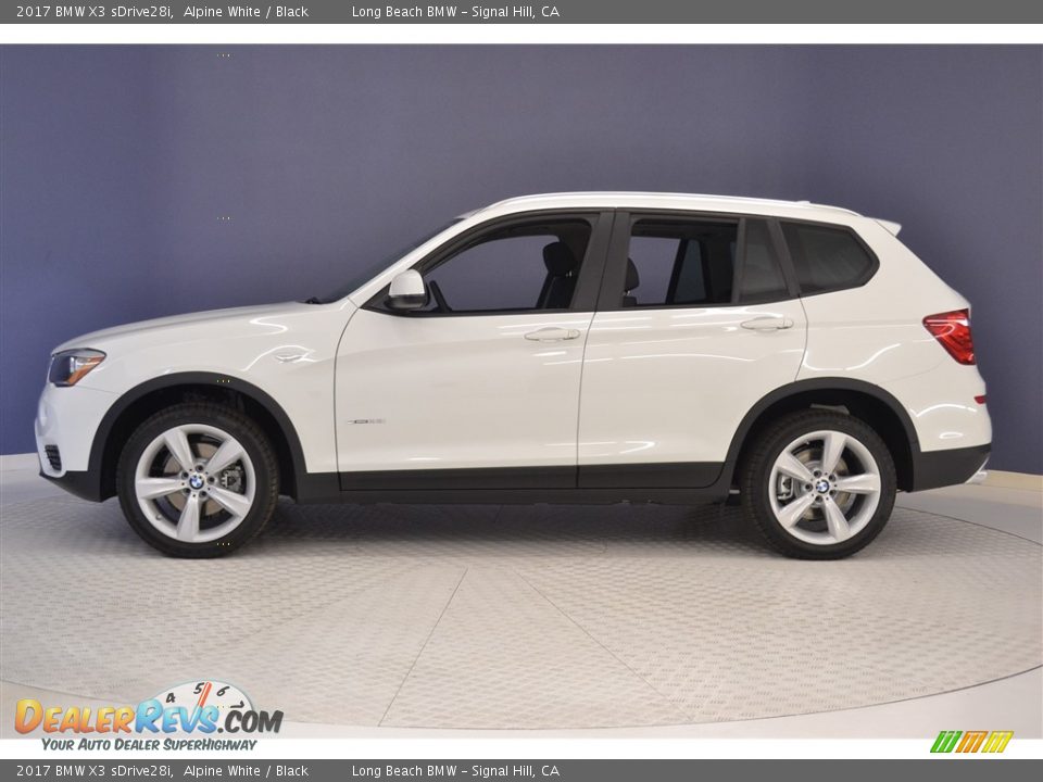 2017 BMW X3 sDrive28i Alpine White / Black Photo #3