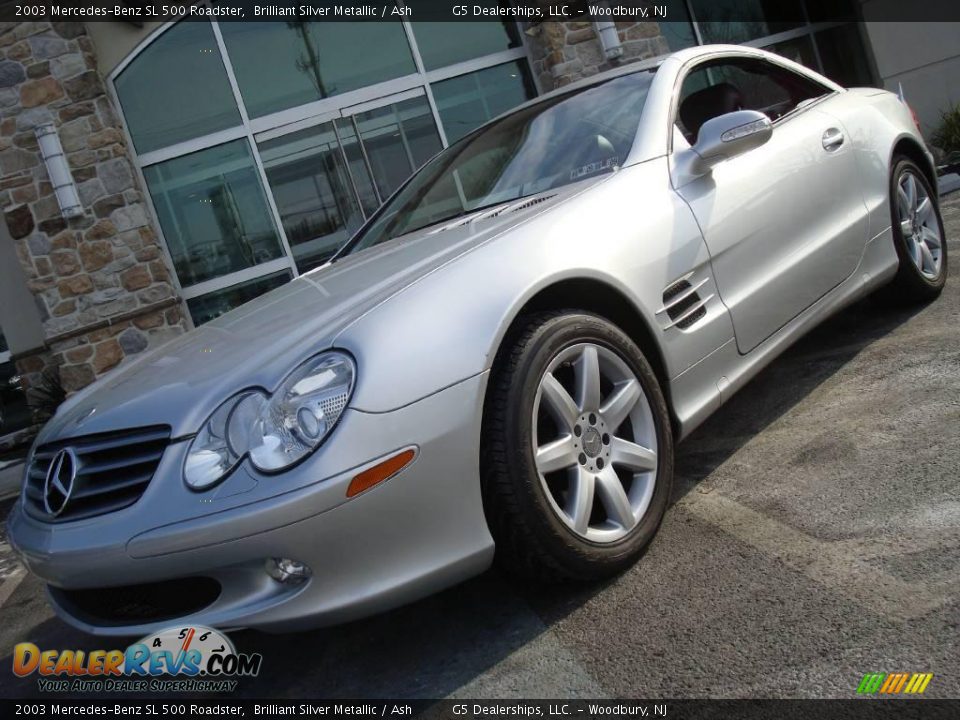 2003 Mercedes-Benz SL 500 Roadster Brilliant Silver Metallic / Ash Photo #3