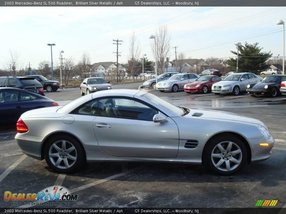 2003 Mercedes-Benz SL 500 Roadster Brilliant Silver Metallic / Ash Photo #6