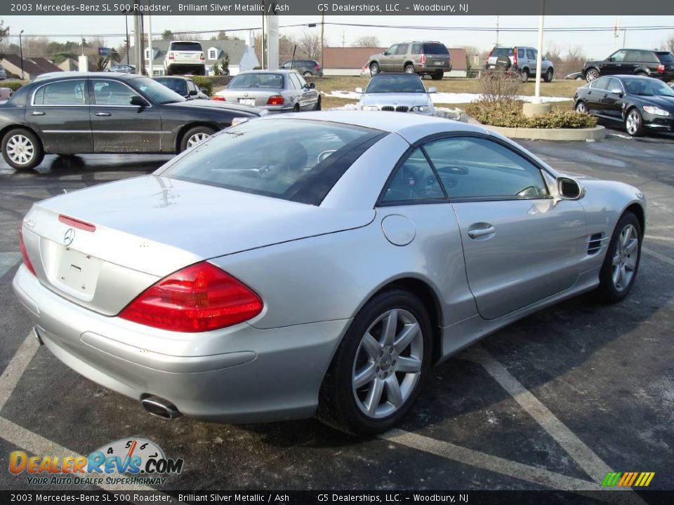 2003 Mercedes-Benz SL 500 Roadster Brilliant Silver Metallic / Ash Photo #7