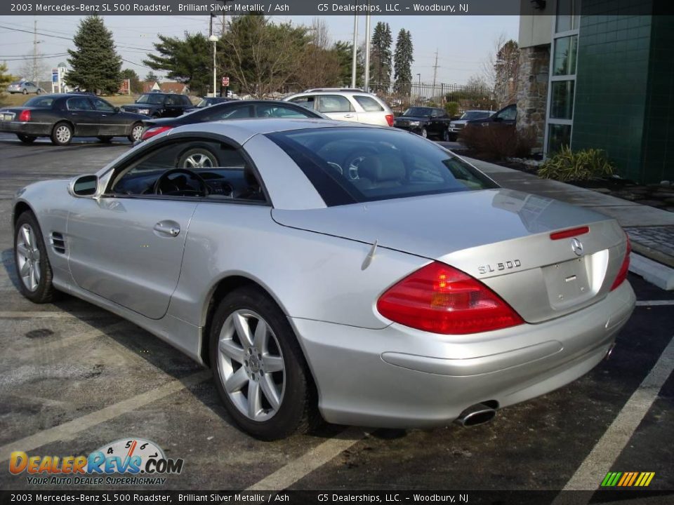 2003 Mercedes-Benz SL 500 Roadster Brilliant Silver Metallic / Ash Photo #9