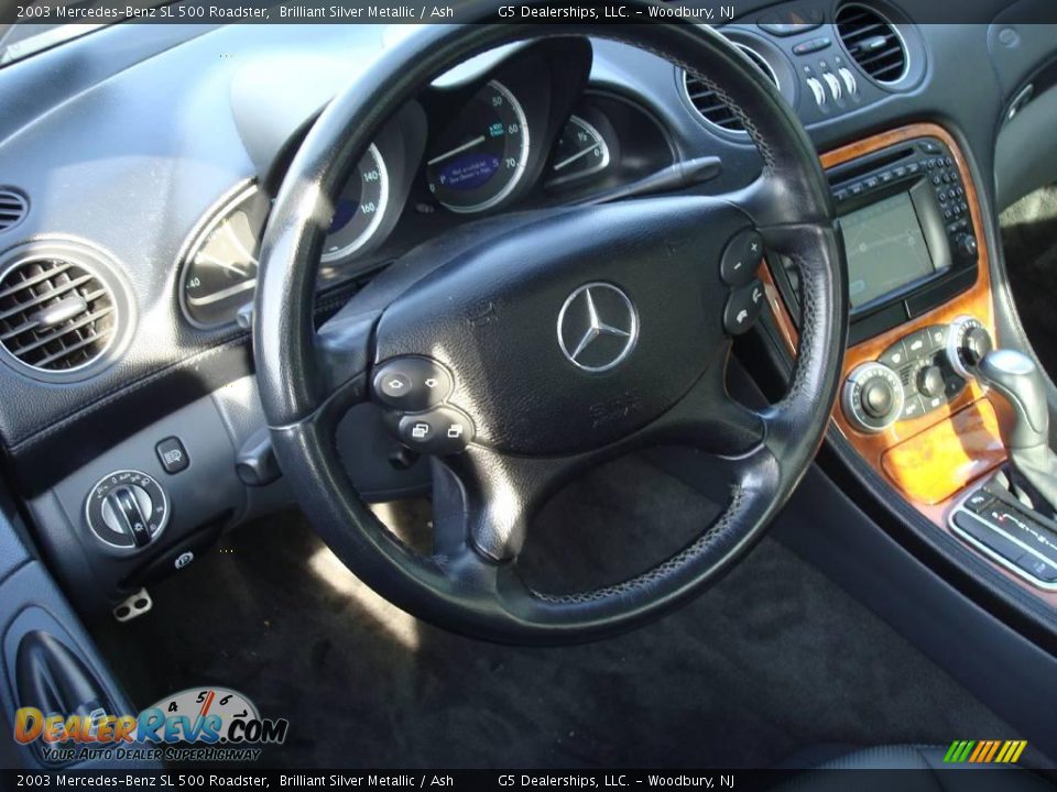 2003 Mercedes-Benz SL 500 Roadster Brilliant Silver Metallic / Ash Photo #11