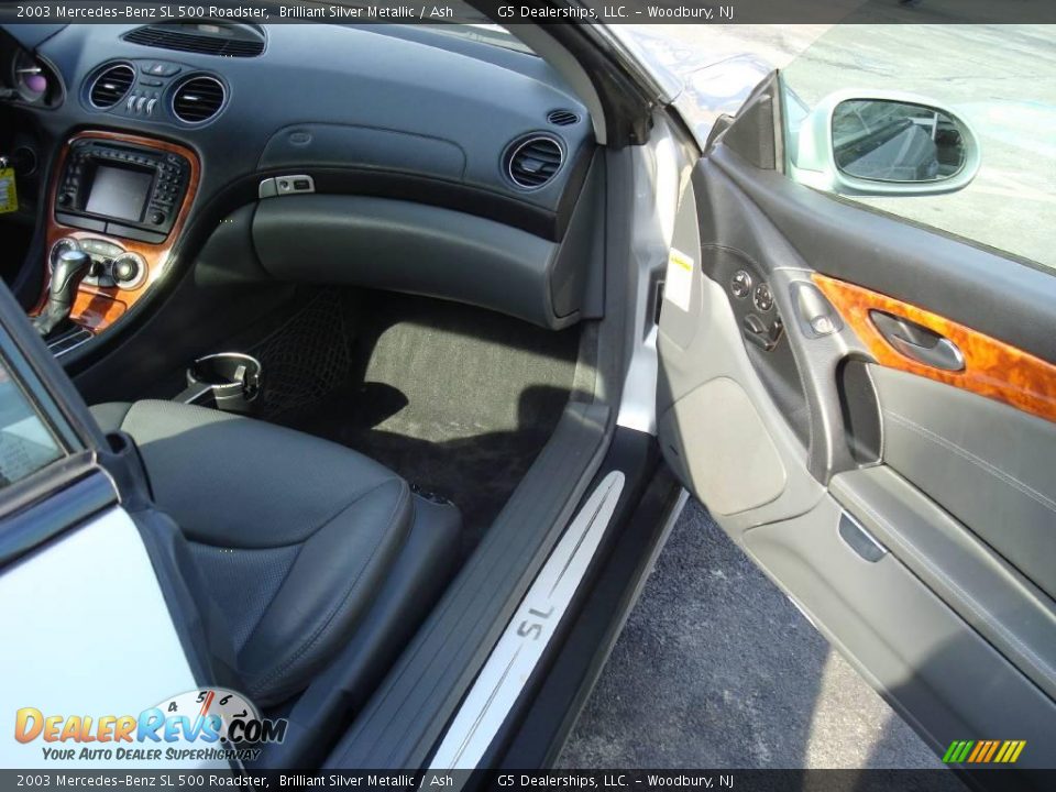 2003 Mercedes-Benz SL 500 Roadster Brilliant Silver Metallic / Ash Photo #15