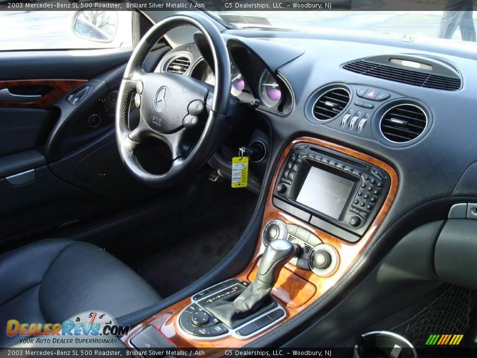 2003 Mercedes-Benz SL 500 Roadster Brilliant Silver Metallic / Ash Photo #16