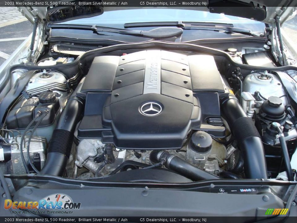 2003 Mercedes-Benz SL 500 Roadster Brilliant Silver Metallic / Ash Photo #18
