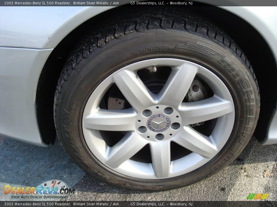 2003 Mercedes-Benz SL 500 Roadster Brilliant Silver Metallic / Ash Photo #19