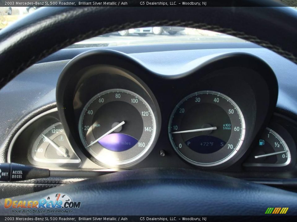 2003 Mercedes-Benz SL 500 Roadster Brilliant Silver Metallic / Ash Photo #24
