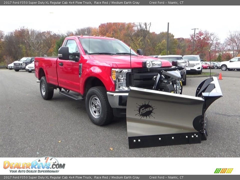Front 3/4 View of 2017 Ford F350 Super Duty XL Regular Cab 4x4 Plow Truck Photo #1