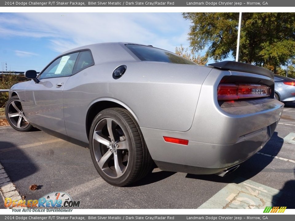 2014 Dodge Challenger R/T Shaker Package Billet Silver Metallic / Dark Slate Gray/Radar Red Photo #2