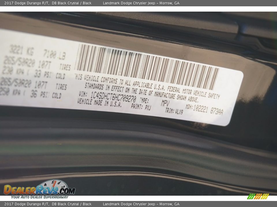 2017 Dodge Durango R/T DB Black Crystal / Black Photo #10