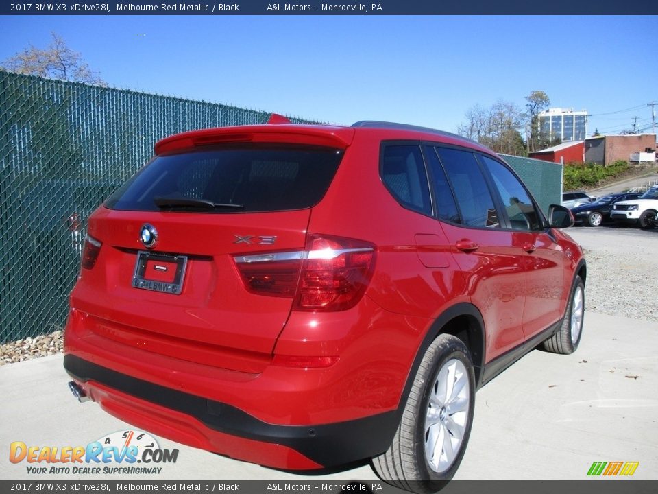 2017 BMW X3 xDrive28i Melbourne Red Metallic / Black Photo #4
