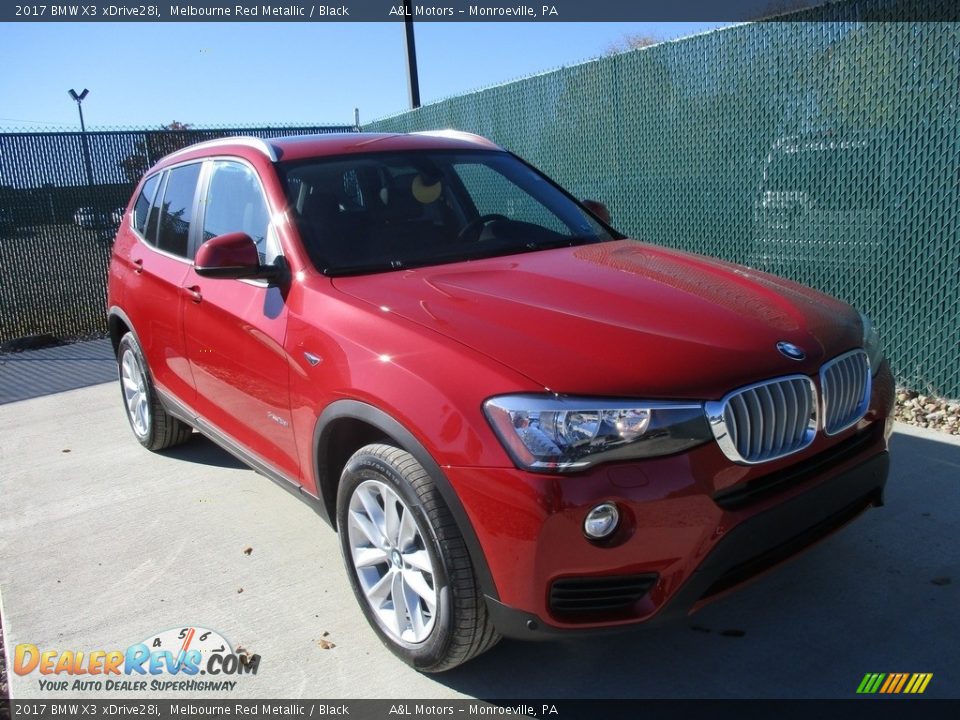 2017 BMW X3 xDrive28i Melbourne Red Metallic / Black Photo #5