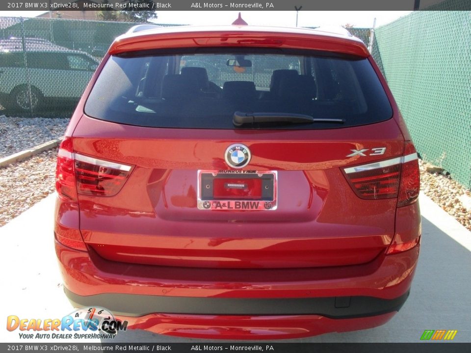 2017 BMW X3 xDrive28i Melbourne Red Metallic / Black Photo #8