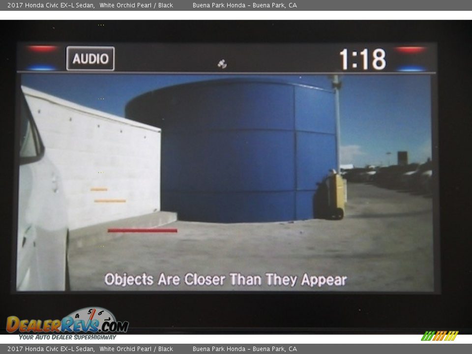 2017 Honda Civic EX-L Sedan White Orchid Pearl / Black Photo #7