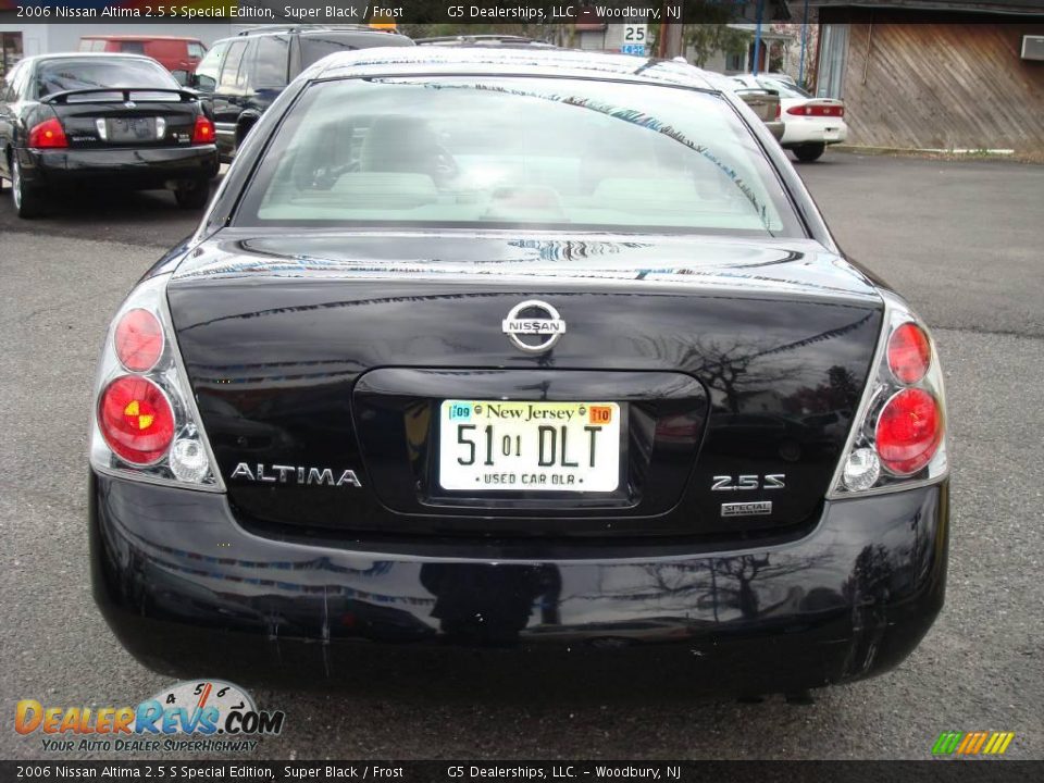 2006 Nissan Altima 2.5 S Special Edition Super Black / Frost Photo #6