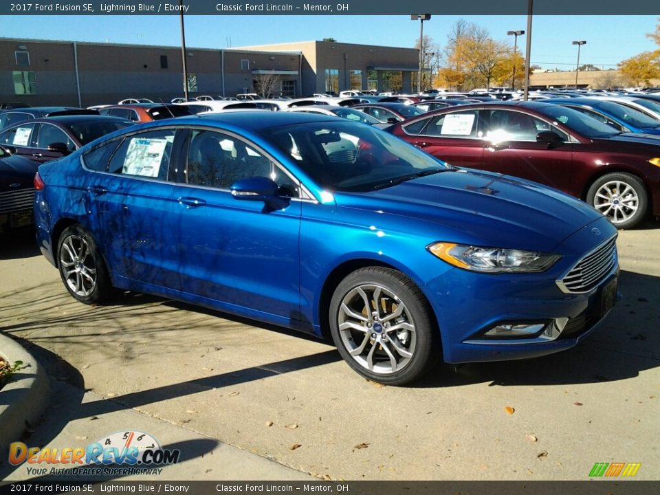 2017 Ford Fusion SE Lightning Blue / Ebony Photo #2