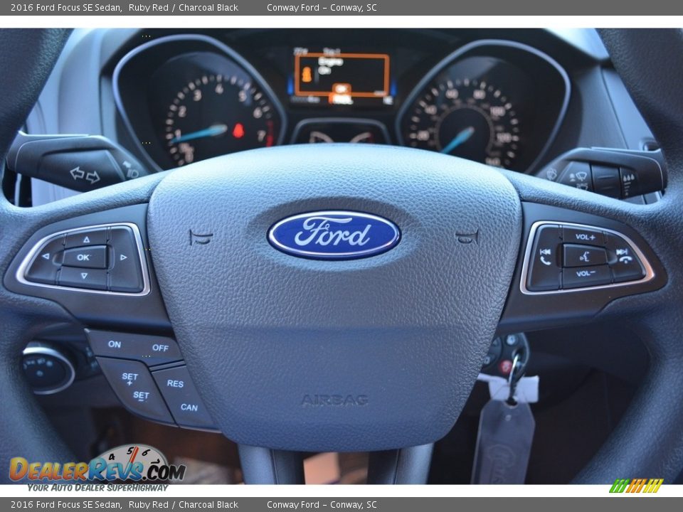 2016 Ford Focus SE Sedan Ruby Red / Charcoal Black Photo #22