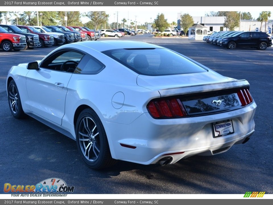 2017 Ford Mustang Ecoboost Coupe Oxford White / Ebony Photo #6