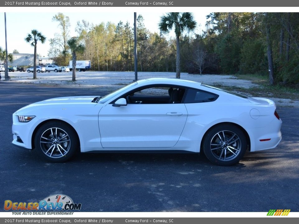 2017 Ford Mustang Ecoboost Coupe Oxford White / Ebony Photo #7