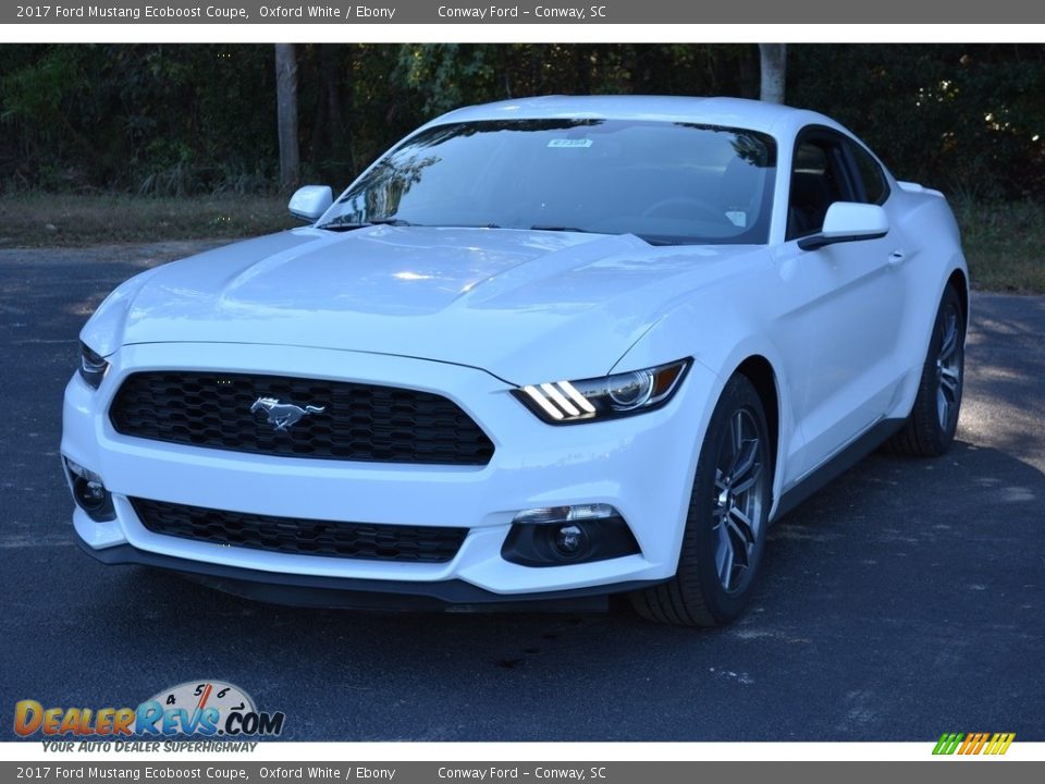 2017 Ford Mustang Ecoboost Coupe Oxford White / Ebony Photo #8