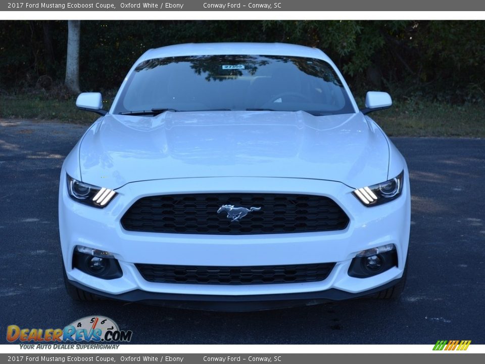 2017 Ford Mustang Ecoboost Coupe Oxford White / Ebony Photo #9