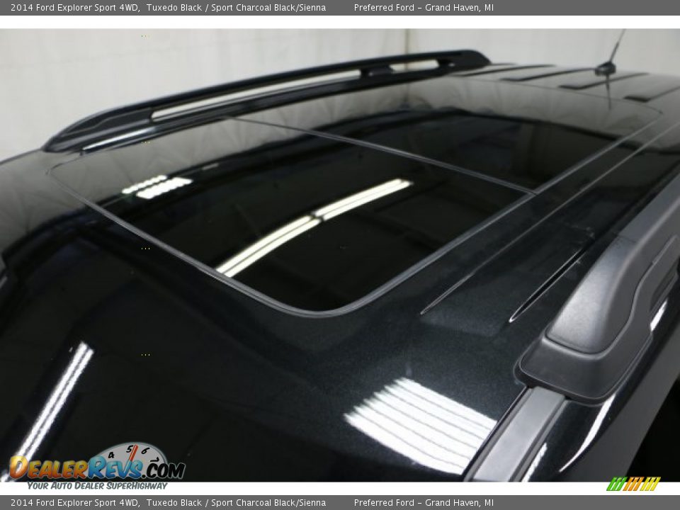2014 Ford Explorer Sport 4WD Tuxedo Black / Sport Charcoal Black/Sienna Photo #4