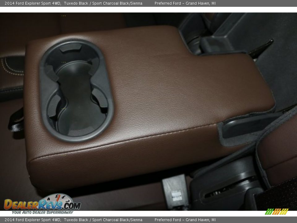 2014 Ford Explorer Sport 4WD Tuxedo Black / Sport Charcoal Black/Sienna Photo #26