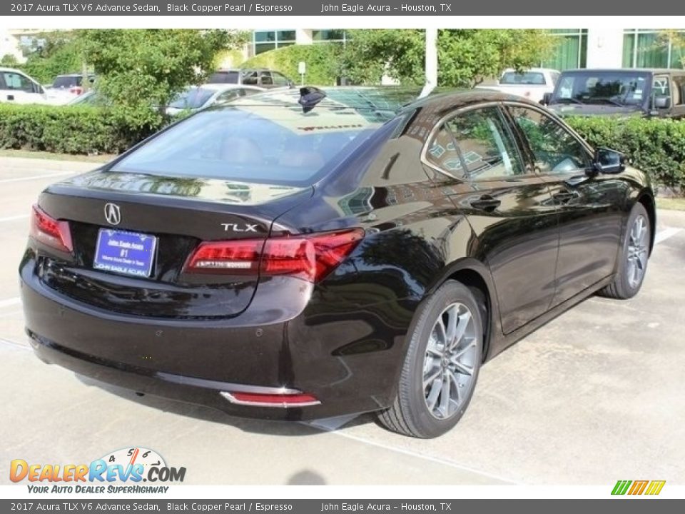 2017 Acura TLX V6 Advance Sedan Black Copper Pearl / Espresso Photo #7