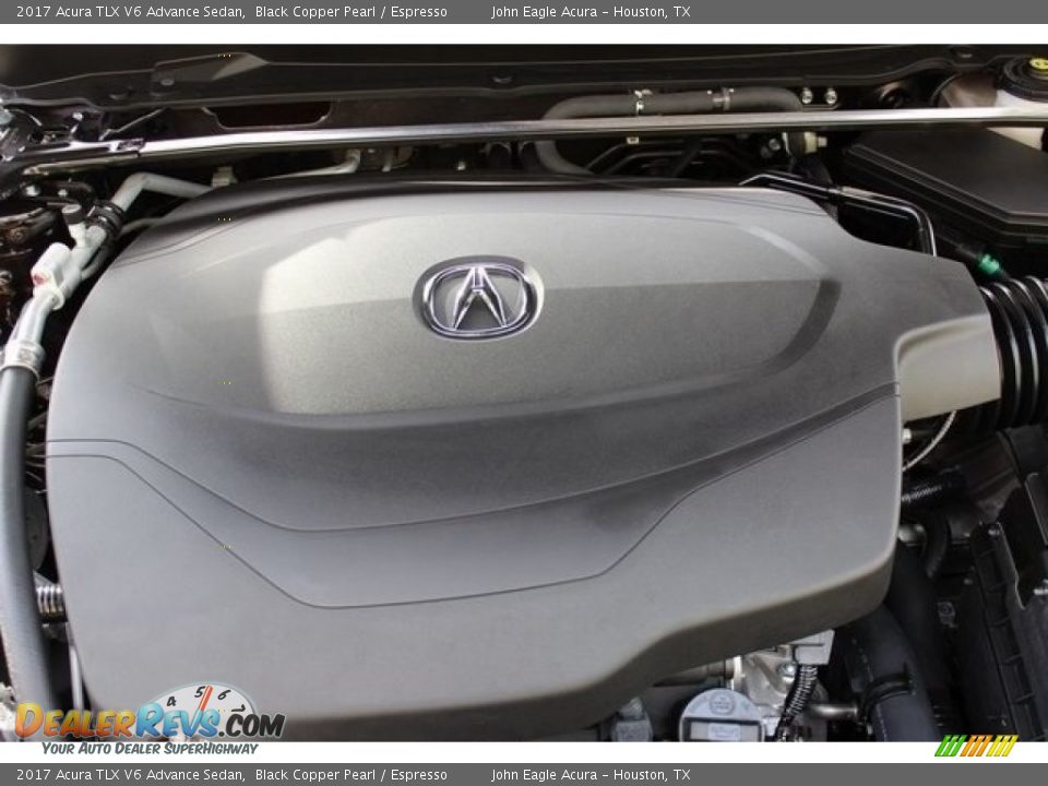 2017 Acura TLX V6 Advance Sedan Black Copper Pearl / Espresso Photo #11