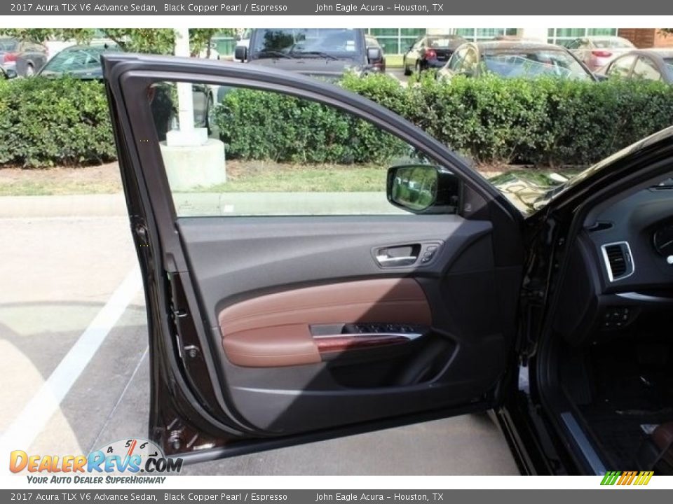 2017 Acura TLX V6 Advance Sedan Black Copper Pearl / Espresso Photo #12