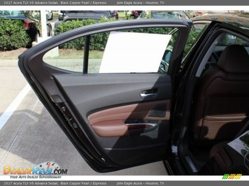 2017 Acura TLX V6 Advance Sedan Black Copper Pearl / Espresso Photo #14