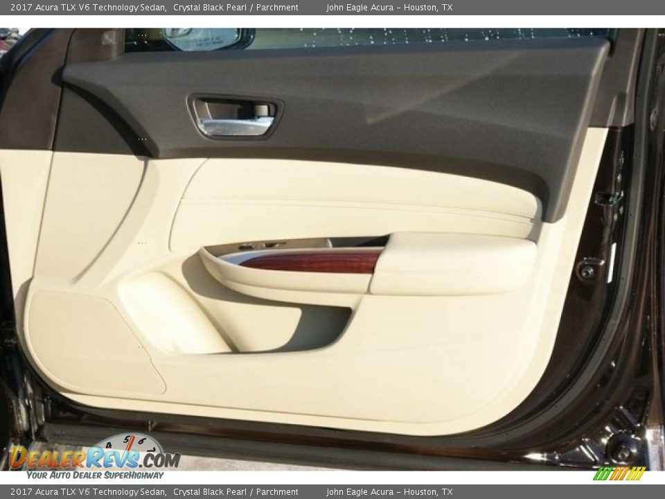 2017 Acura TLX V6 Technology Sedan Crystal Black Pearl / Parchment Photo #22