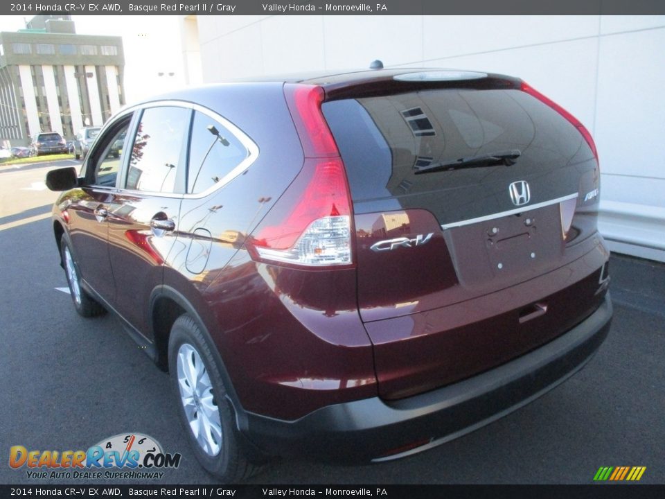 2014 Honda CR-V EX AWD Basque Red Pearl II / Gray Photo #4