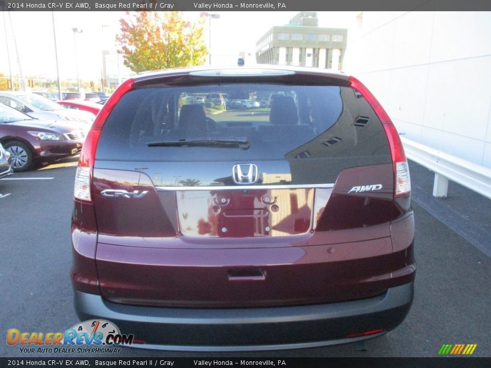 2014 Honda CR-V EX AWD Basque Red Pearl II / Gray Photo #5