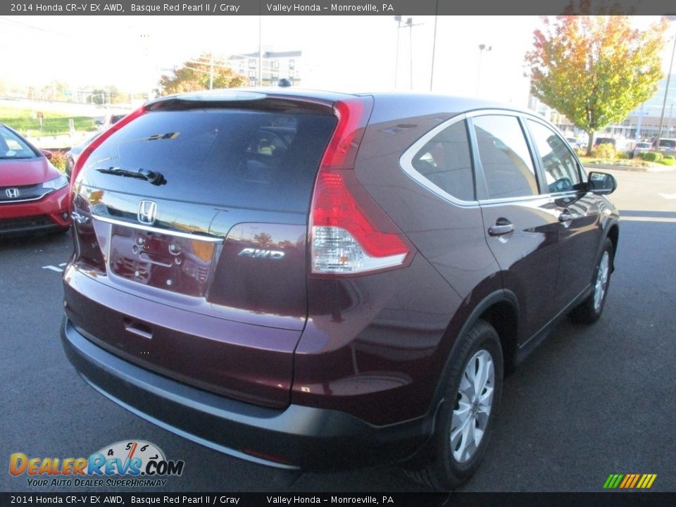 2014 Honda CR-V EX AWD Basque Red Pearl II / Gray Photo #6