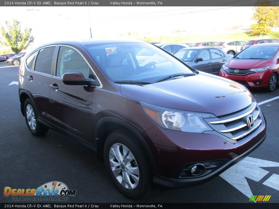 2014 Honda CR-V EX AWD Basque Red Pearl II / Gray Photo #7