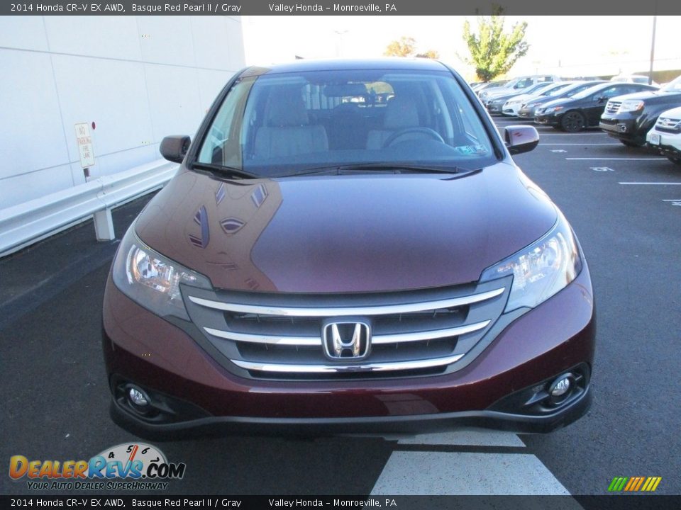 2014 Honda CR-V EX AWD Basque Red Pearl II / Gray Photo #8