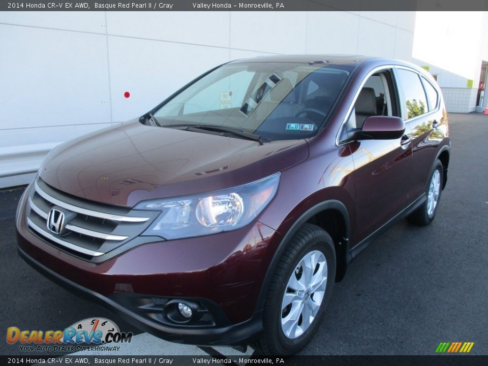 2014 Honda CR-V EX AWD Basque Red Pearl II / Gray Photo #9