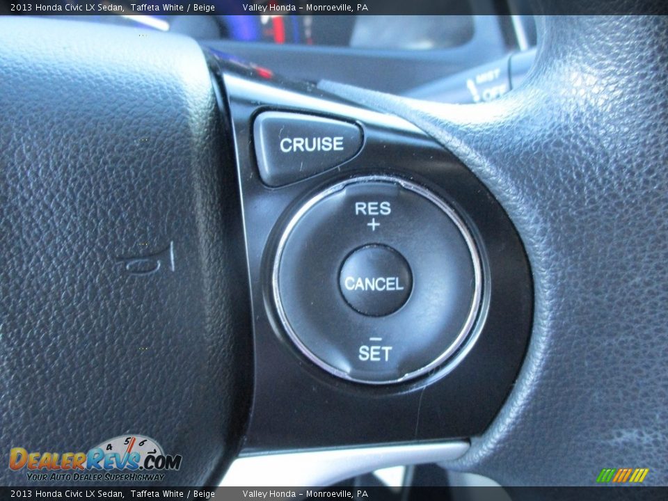 2013 Honda Civic LX Sedan Taffeta White / Beige Photo #16
